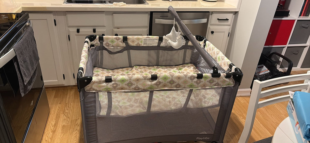 Harmony Baby Playpen / Portable Travel Crib & Full-Size Bassinet – Patterned Prin