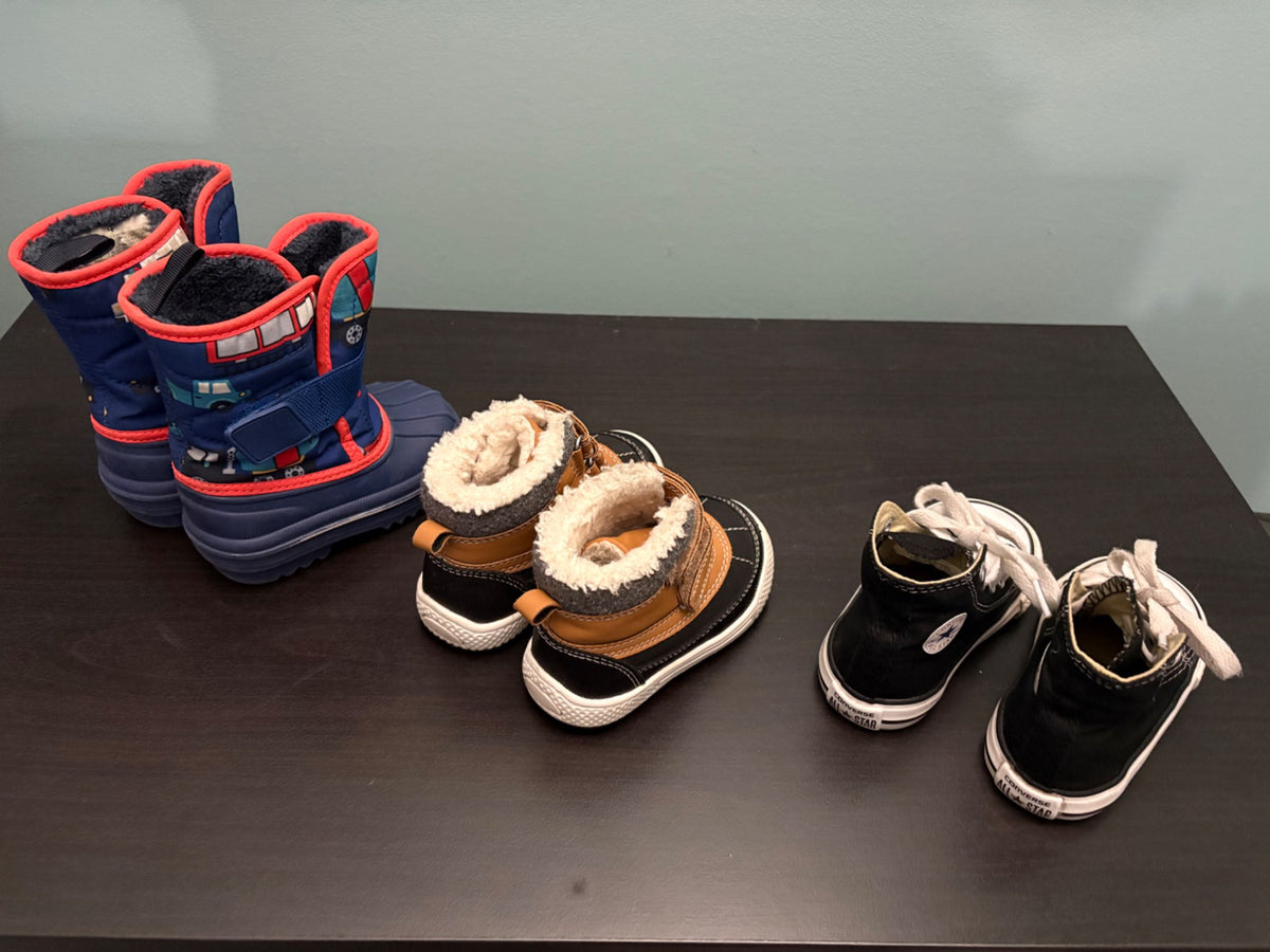 Toddler Fall / Winter Footwear Bundle (Size 4), Shoes 4.5 (Walkers:12-24 mth)