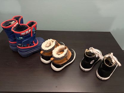 Toddler Fall / Winter Footwear Bundle (Size 4), Shoes 4.5 (Walkers:12-24 mth)