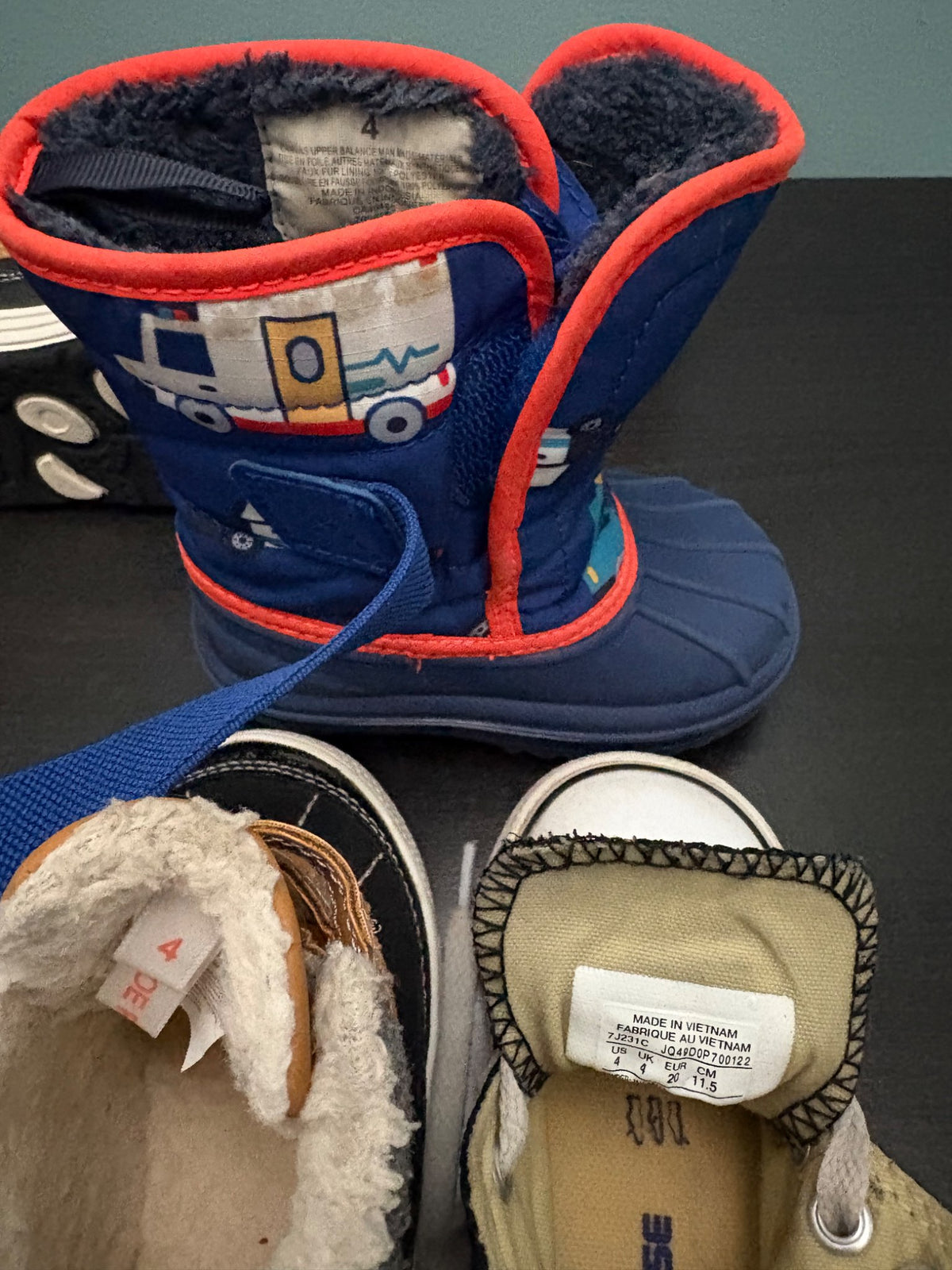 Toddler Fall / Winter Footwear Bundle (Size 4), Shoes 4.5 (Walkers:12-24 mth)