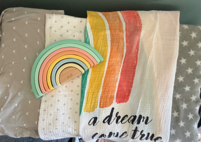 Rainbow, Stars & Moon Bundle (Decor & Blankets)