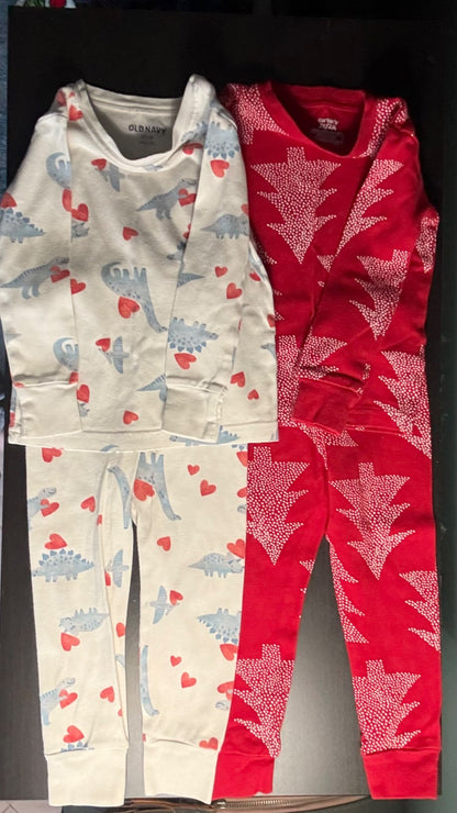 Toddler 2T Pajama Bundle – Sleepers & 2-Piece Sets (6 Pairs), Kids 2T