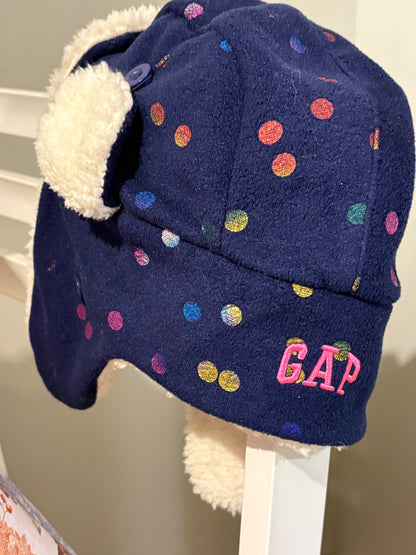 GAP KIDS Fleece-Lined Polka Dot Trapper Hat, Kids 4/4T