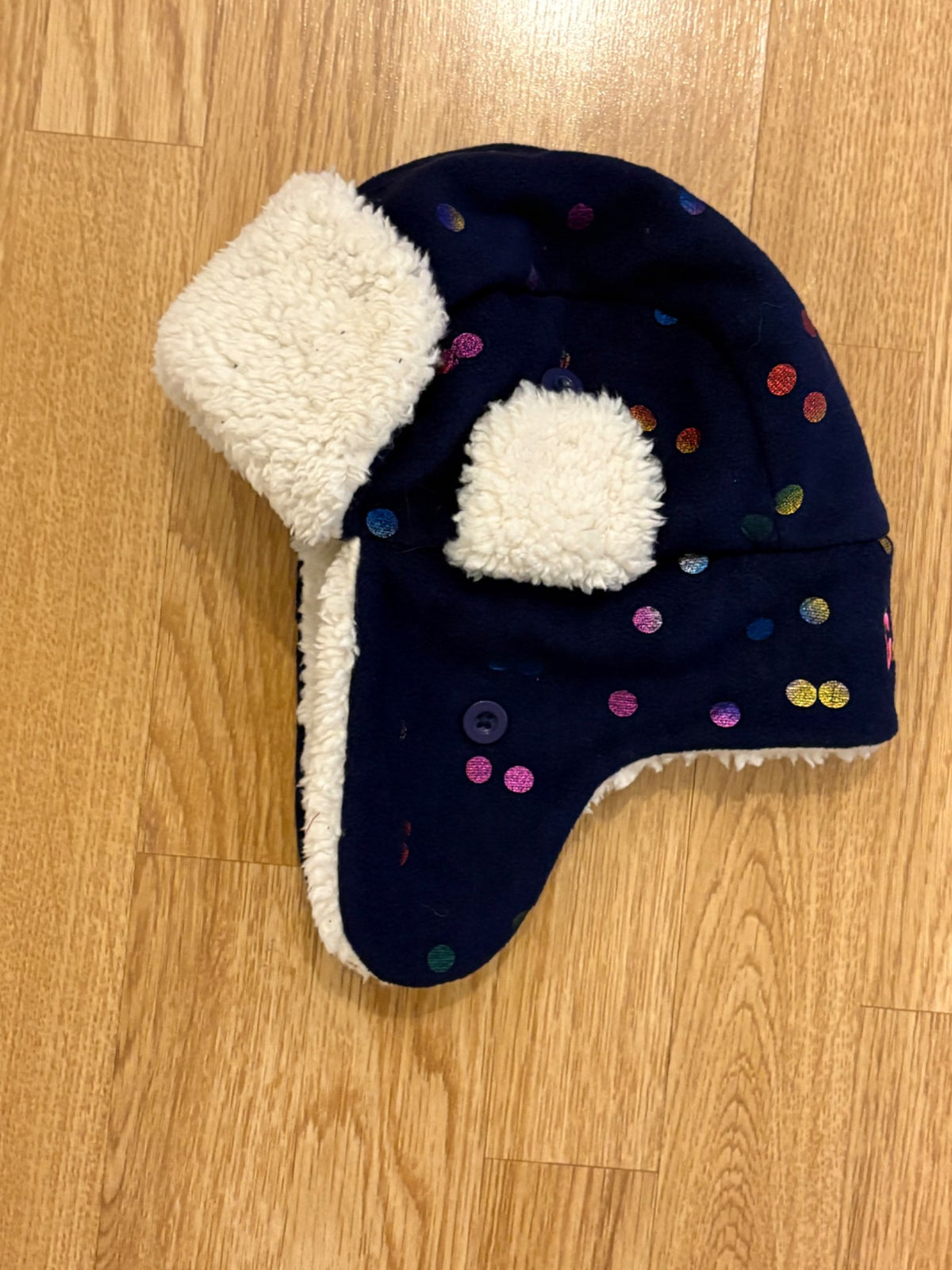 GAP KIDS Fleece-Lined Polka Dot Trapper Hat, Kids 4/4T