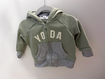 Gap x Star Wars "Too Cute, I Am" Grogu / Baby Yoda Hooded Sweatshirt (6-12M), Kids 12 Month (9-12M)