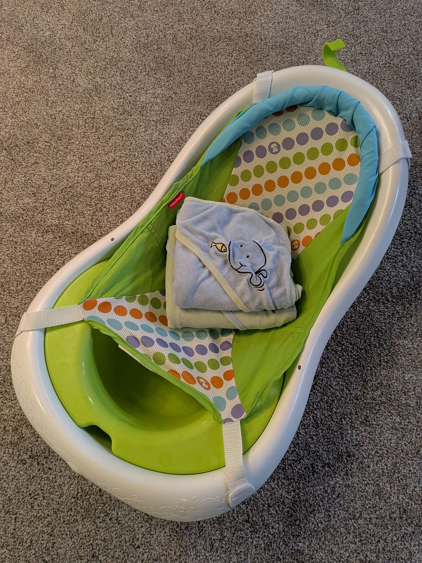 Baby bath & towels