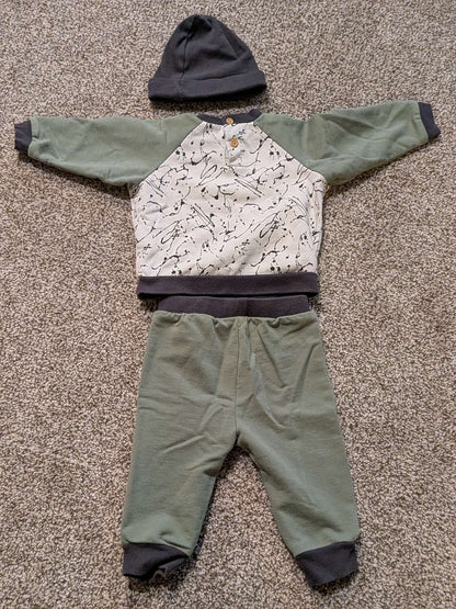 6M Mini Threads Outfit , Kids 6 Month (3-6M)