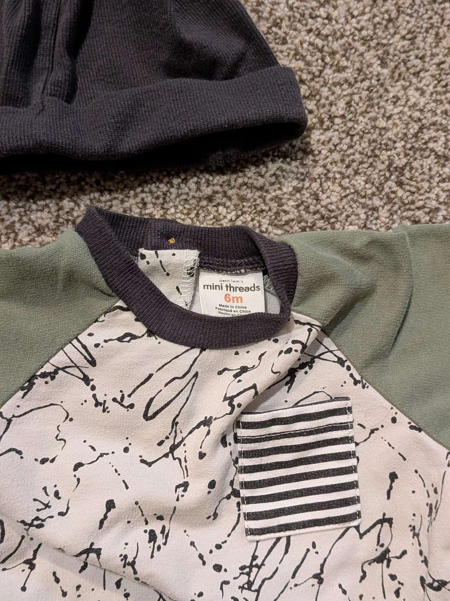 6M Mini Threads Outfit , Kids 6 Month (3-6M)
