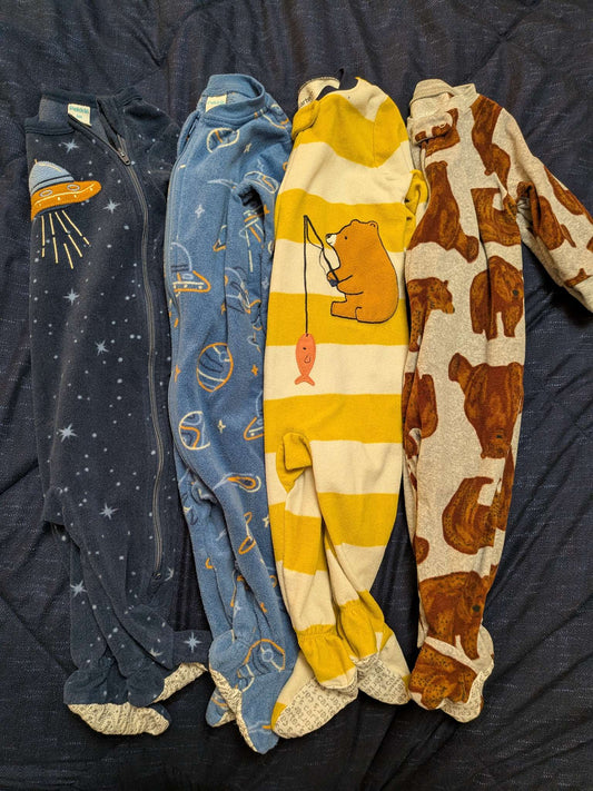 9 months Fleece Sleepers bundle , Kids 9 Month (6-9M)