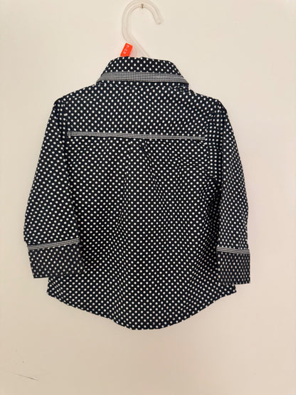 Deux par Deux button up with tie, Kids 9 Month (6-9M)