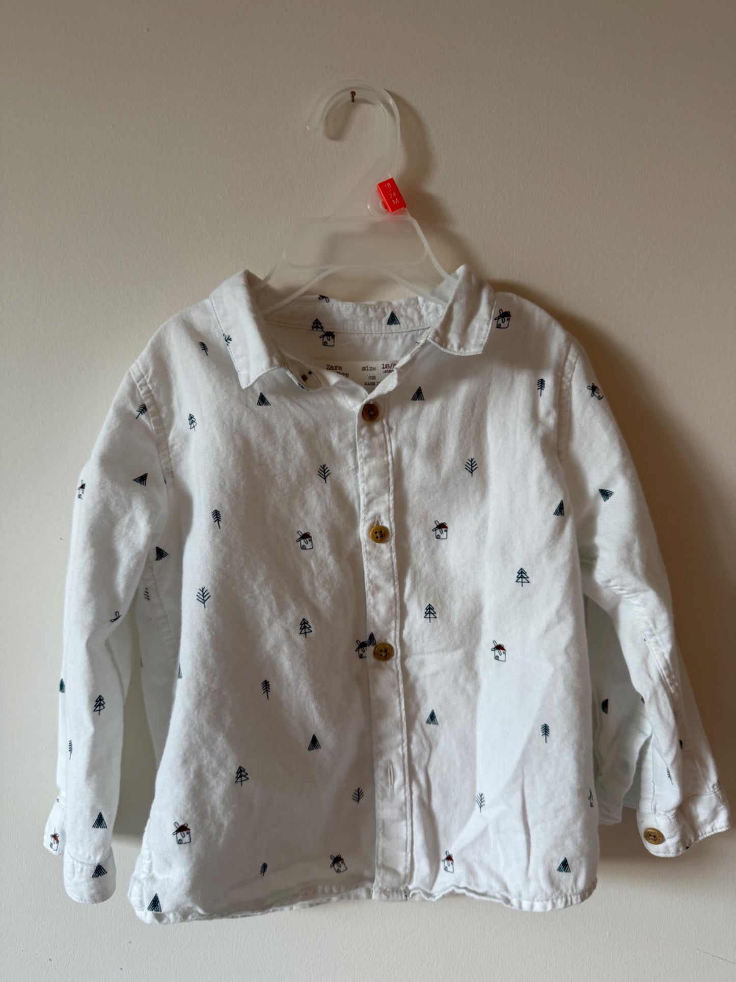 Zara holiday button up 18/24 month, Kids 24 Month (18-24M)