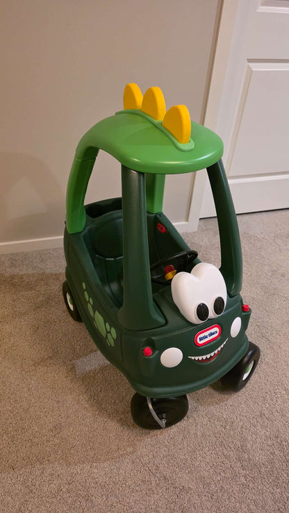 Little Tikes T-Rex Cozy Coupe Dino Ride-On Car, Green, VGUC