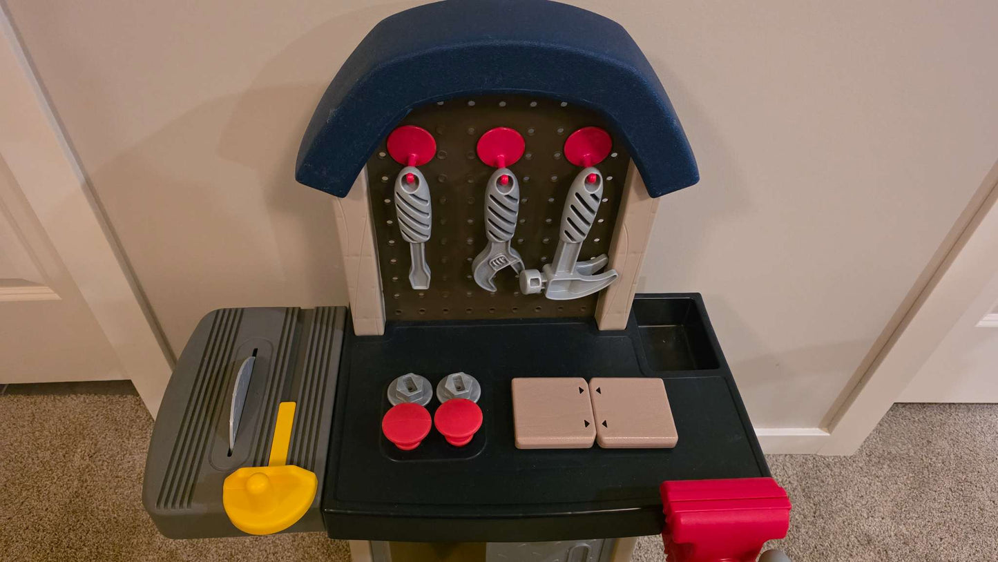 Little Tikes Tikes Tough Workshop + Large Tool Bundle, VGUC