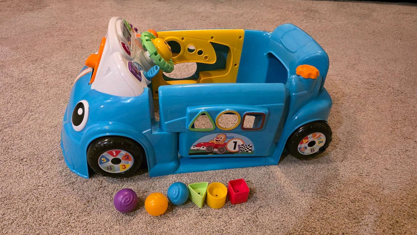 Fisher-Price Laugh & Learn Crawl Around Car + Shapes & Balls, VGUC