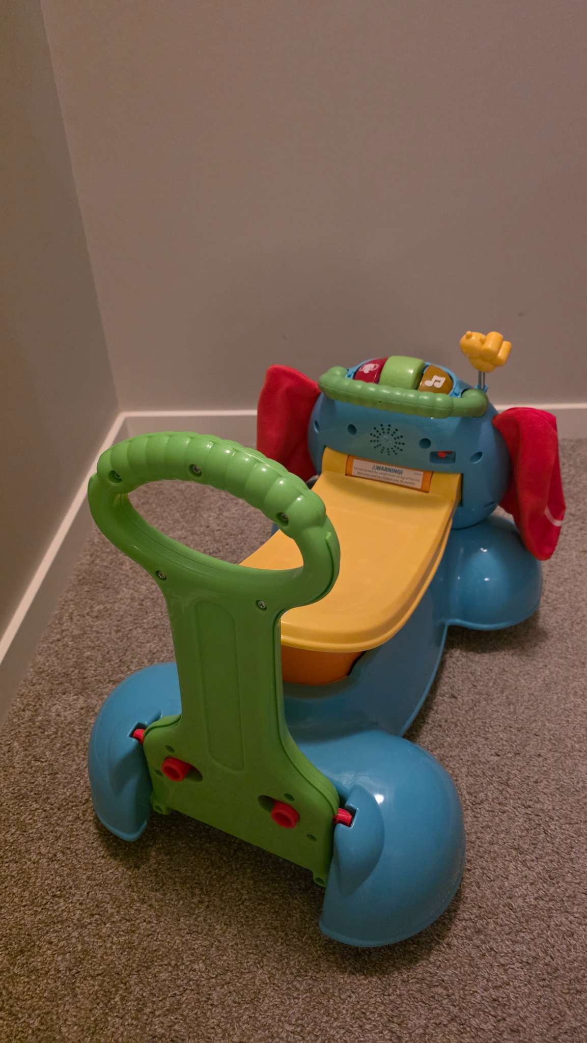 Fisher-Price 3-in-1 Bounce, Stride & Ride Elephant, VGUC