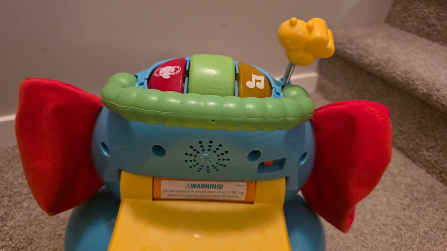 Fisher-Price 3-in-1 Bounce, Stride & Ride Elephant, VGUC