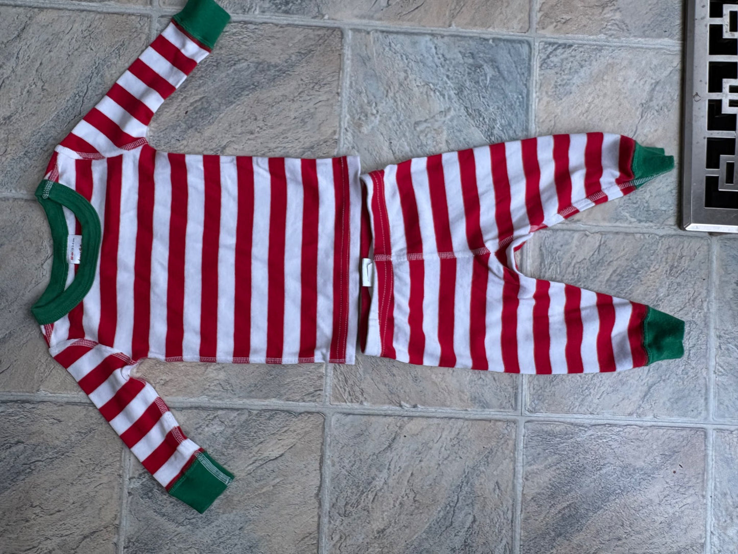 Hanna Anderson striped holiday pajama set, Kids 6 Month (3-6M)