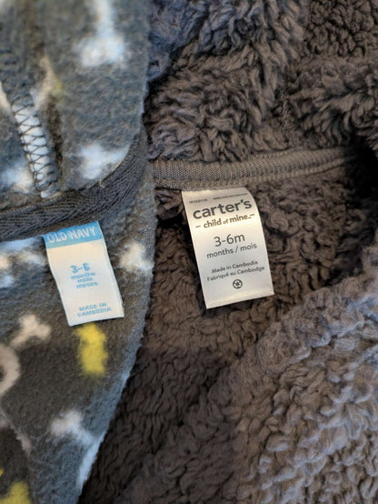 2 critter ear hooded sweaters, Kids 6 Month (3-6M)