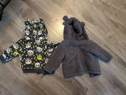 2 critter ear hooded sweaters, Kids 6 Month (3-6M)