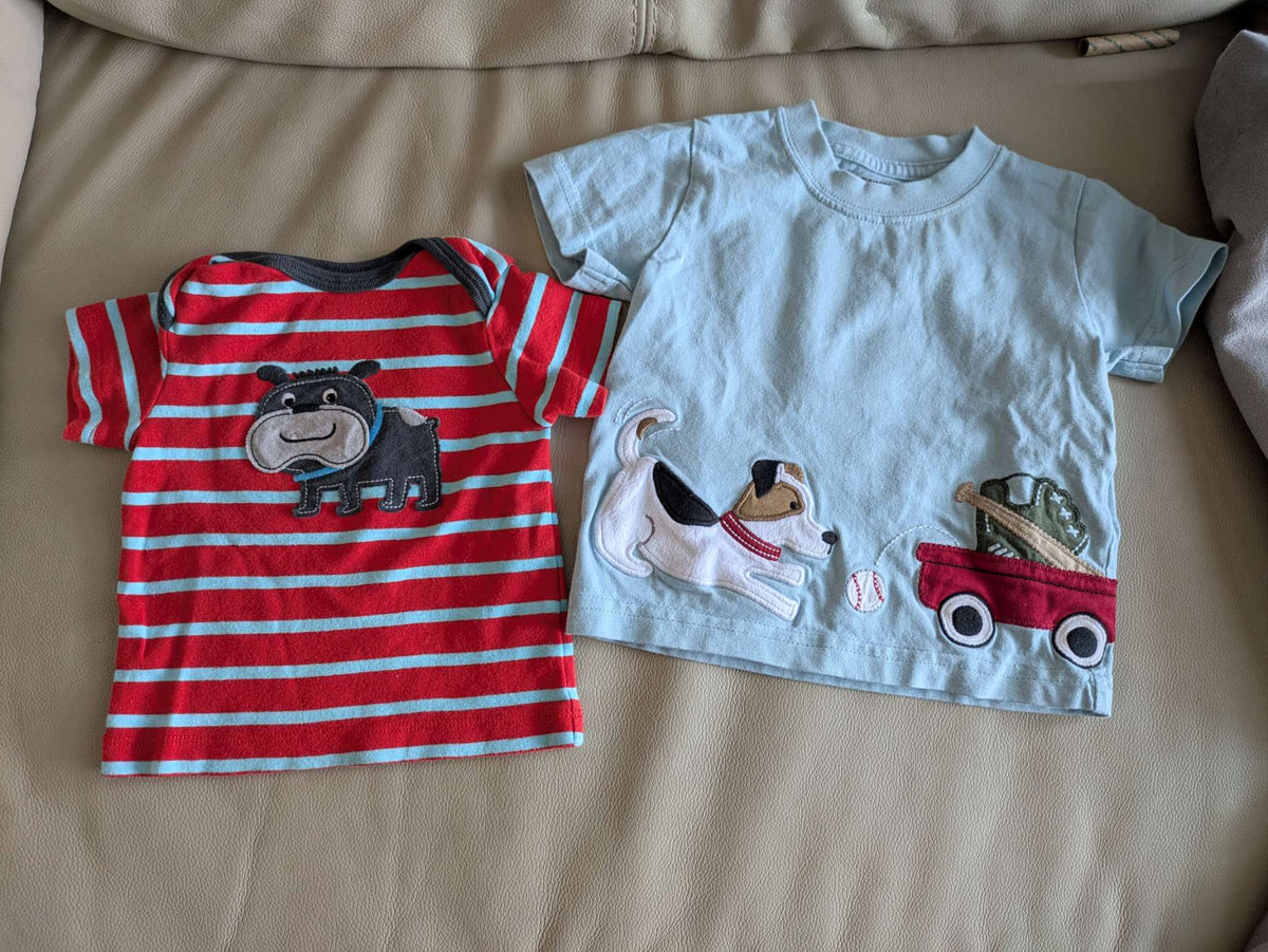 2 short sleeve t-shirts, Kids 6 Month (3-6M)