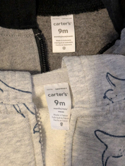 Carter's fleece hoodies (2l, Kids 9 Month (6-9M)