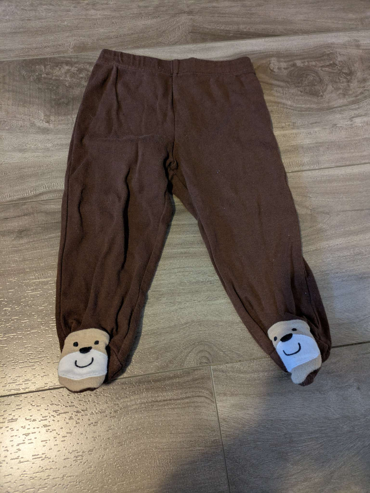 Carter's pants with bear feet, Kids 9 Month (6-9M)
