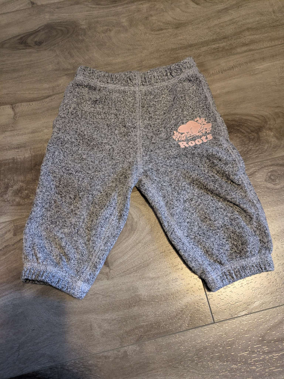 Grey roots pants with pink graphic , Kids 12 Month (9-12M)