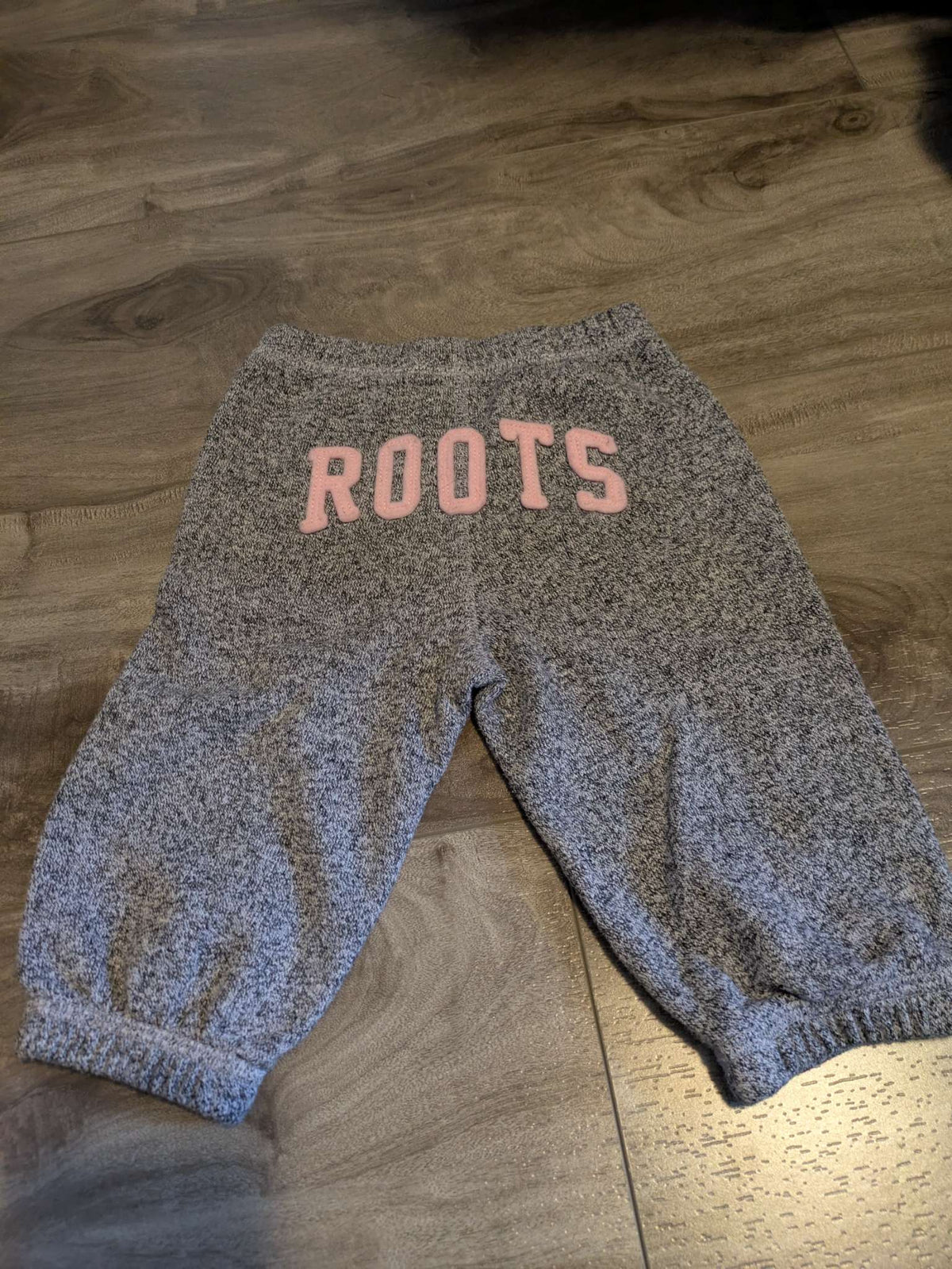 Grey roots pants with pink graphic , Kids 12 Month (9-12M)