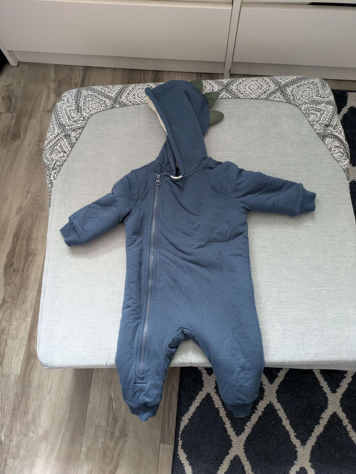 Joe Fresh Teddy Fleece Lined Dino Romper, Kids 12 Month (9-12M)