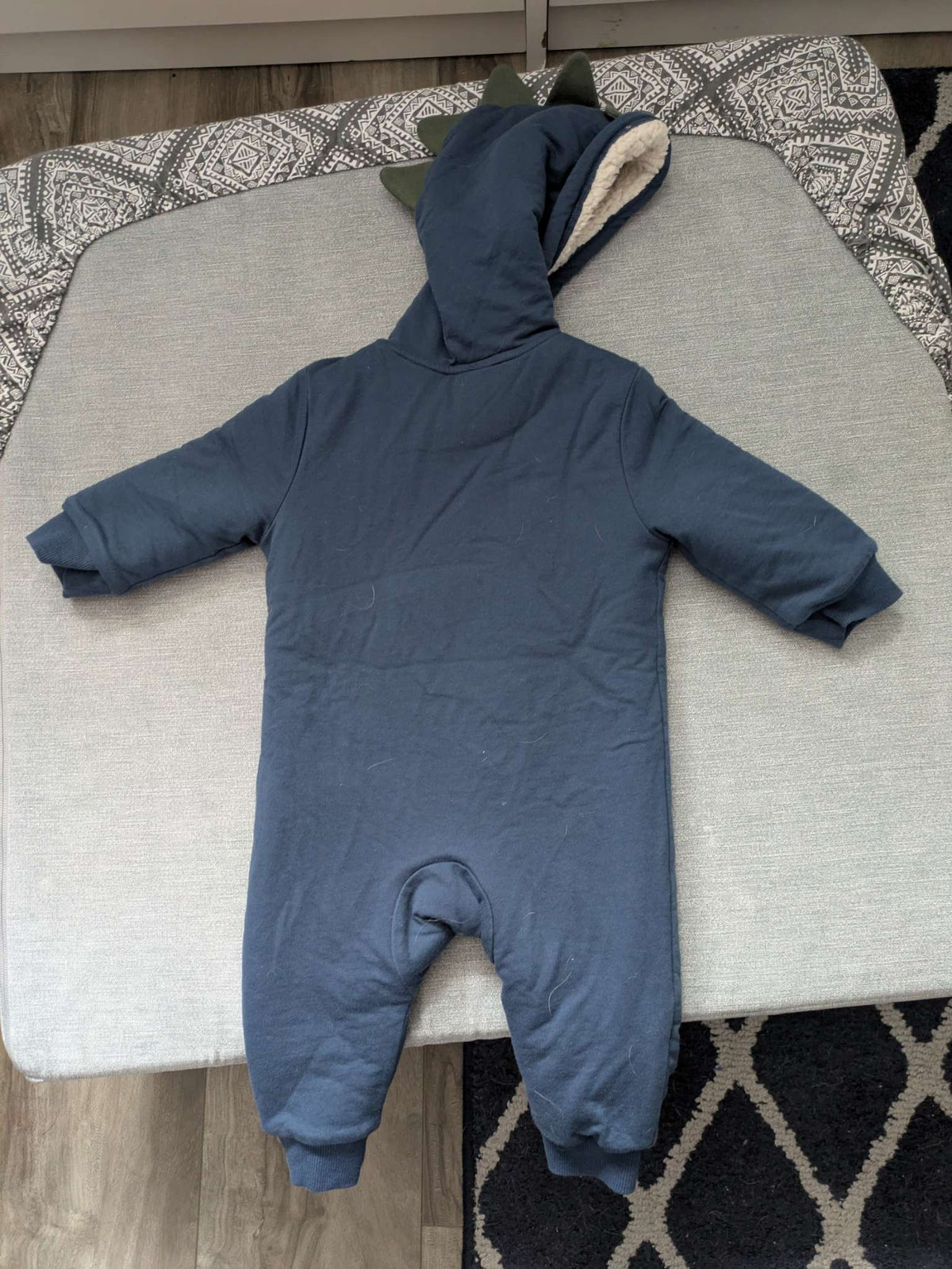 Joe Fresh Teddy Fleece Lined Dino Romper, Kids 12 Month (9-12M)