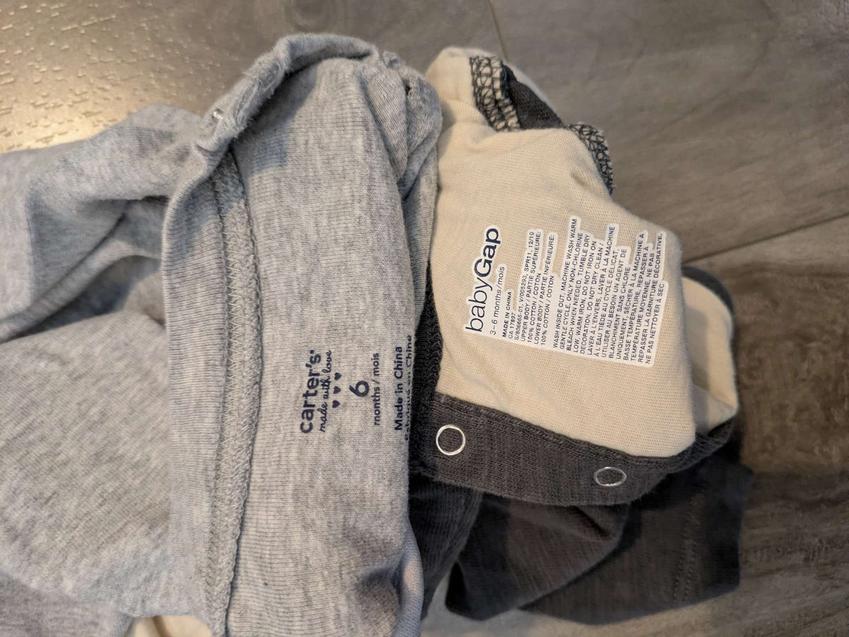2 boys long sleeve onesies, Kids 6 Month (3-6M)