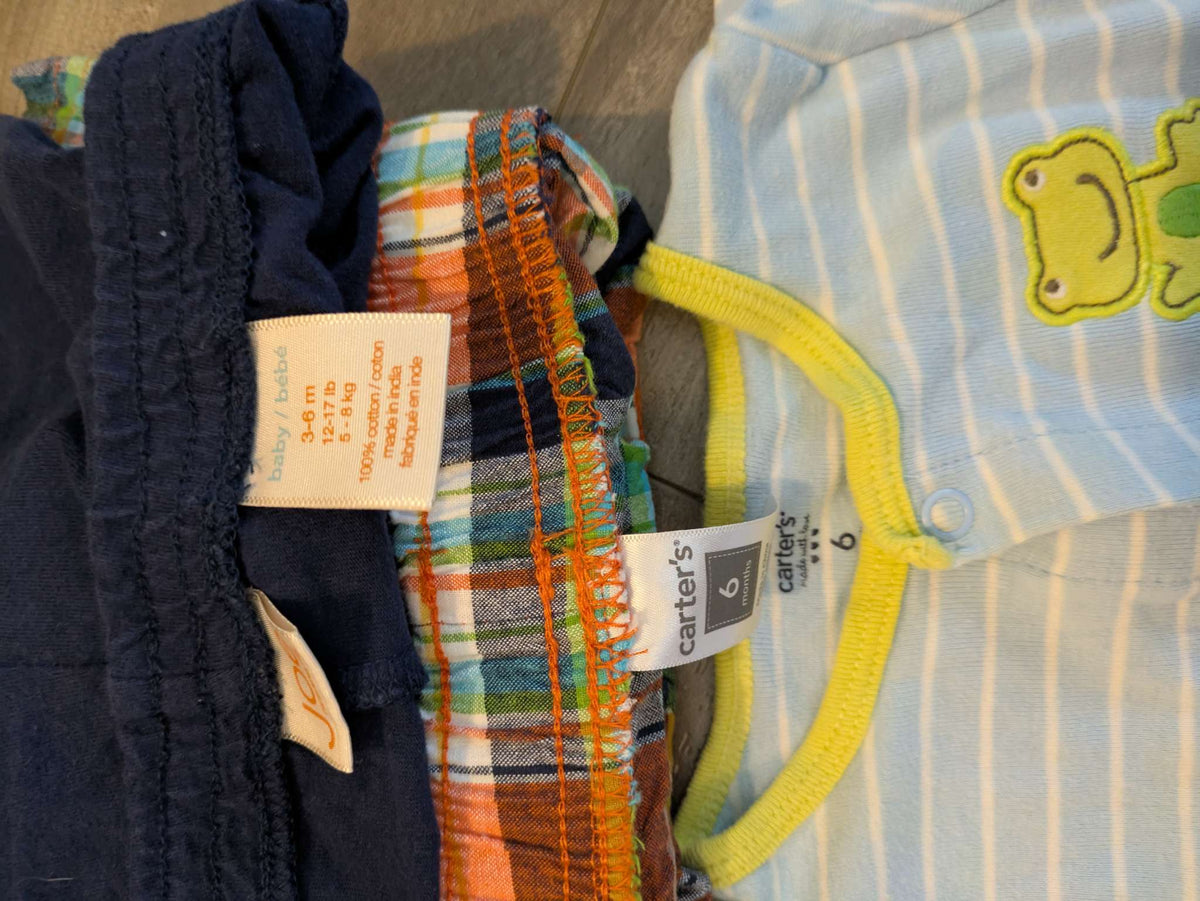 Summer romper and 2 pairs of shorts , Kids 6 Month (3-6M)