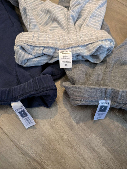 3 pairs of long pants, Kids 6 Month (3-6M)