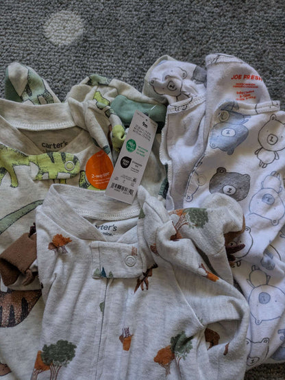 3 pairs of pj's - 1 new with tags - Carter's and Joe fresh , Kids 9 Month (6-9M)