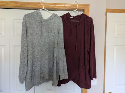 2 Long sleeve maternity and nursing tops, Maternity 2XL+ (18+)