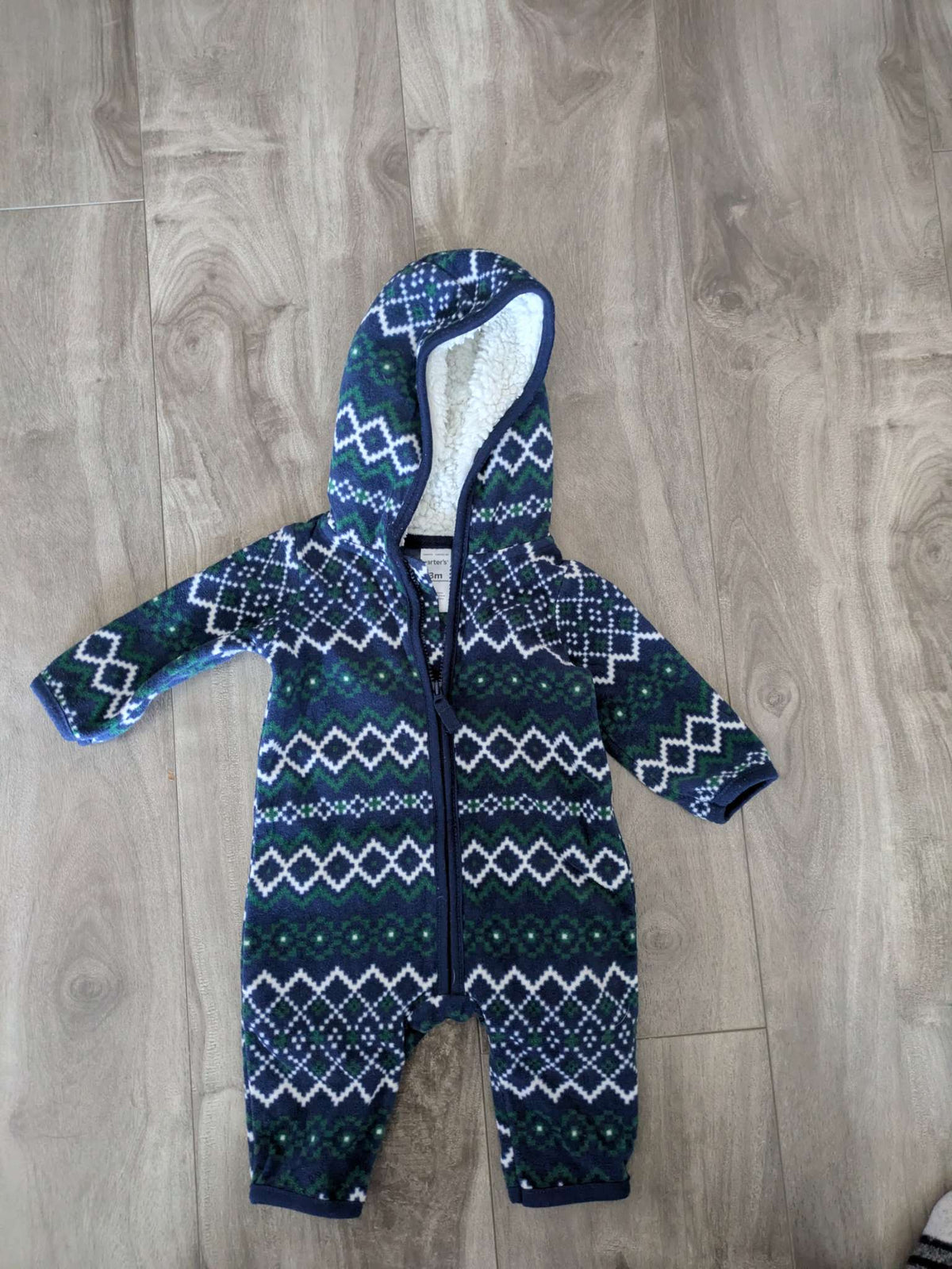 Carter's fleece romper - 3mo, Kids 3 Month (0-3M)