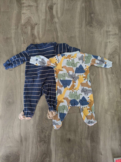 Carter's 3mo zipper pjs, Kids 3 Month (0-3M)