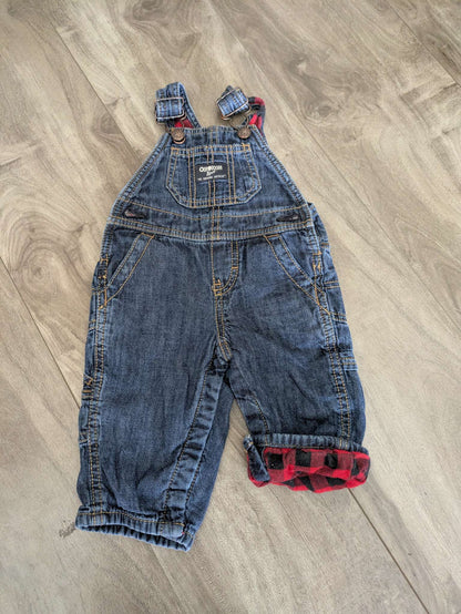 Lined Oshkosh overalls , Kids 6 Month (3-6M)