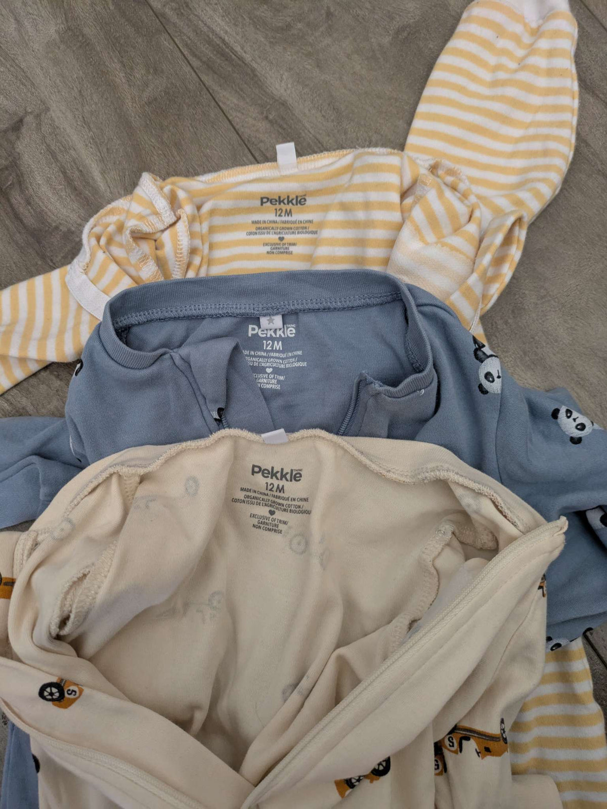 3 pairs of pekkle pjs, Kids 12 Month (9-12M)
