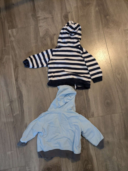 2 long sleeve zip tops - 6mo, Kids 6 Month (3-6M)