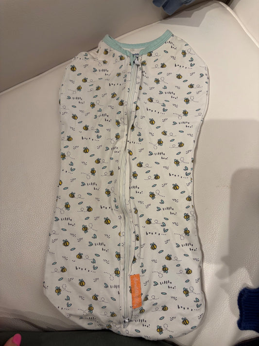 SwaddleMe Little Bees Sleep Sack – S/M 0–3M, 0-3 Months (Newborn)