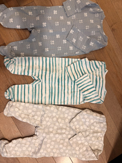 0-3 Aden&Anais Onesies (wonderful condition) , Kids 3 Month (0-3M)