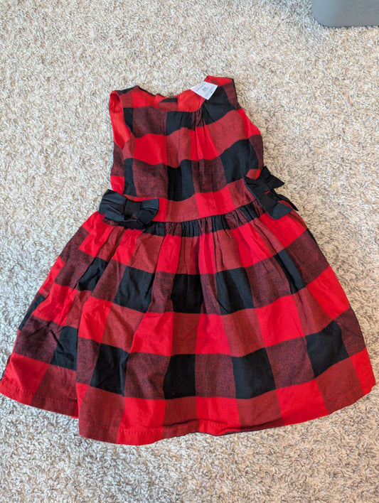 Carter's buffalo Christmas dress 2T