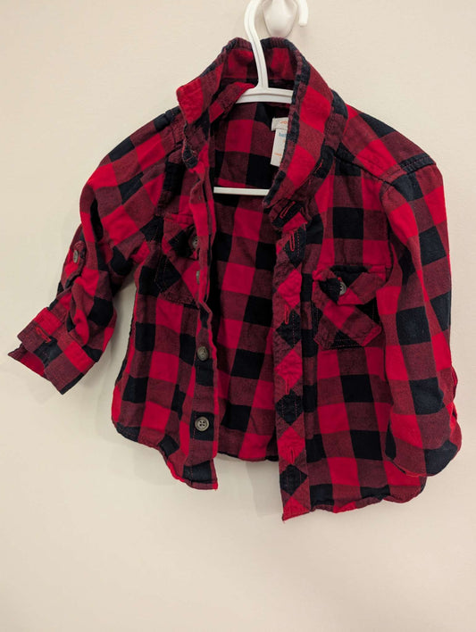 Joe fresh Christmas plaid shirt 18-24 m, Kids 24 Month (18-24M)