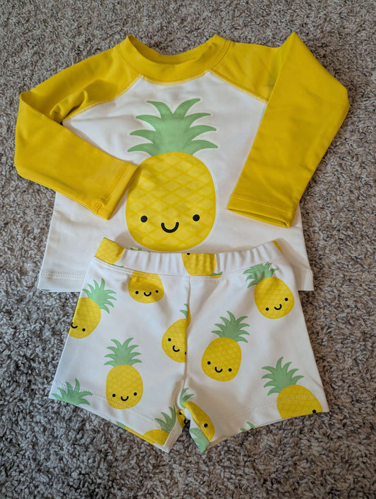 Whistle and flute swim pineapple 6-12 months , Kids 12 Month (9-12M)