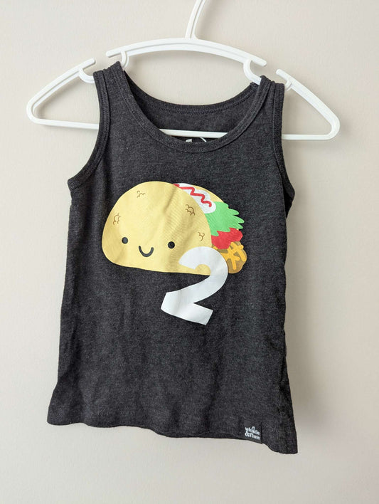Whistle and flute taco tank with two ironed on (1-2Y), Kids 2T