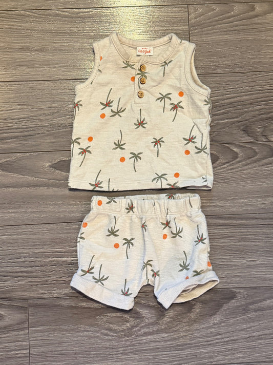 Two Piece Tropical Outfit (3-6 Months), Kids 6 Month (3-6M)