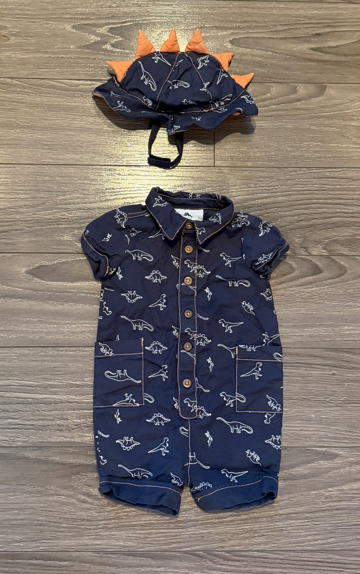 Two Piece Matching Dinosaur Outfit (3-6 Months), Kids 6 Month (3-6M)