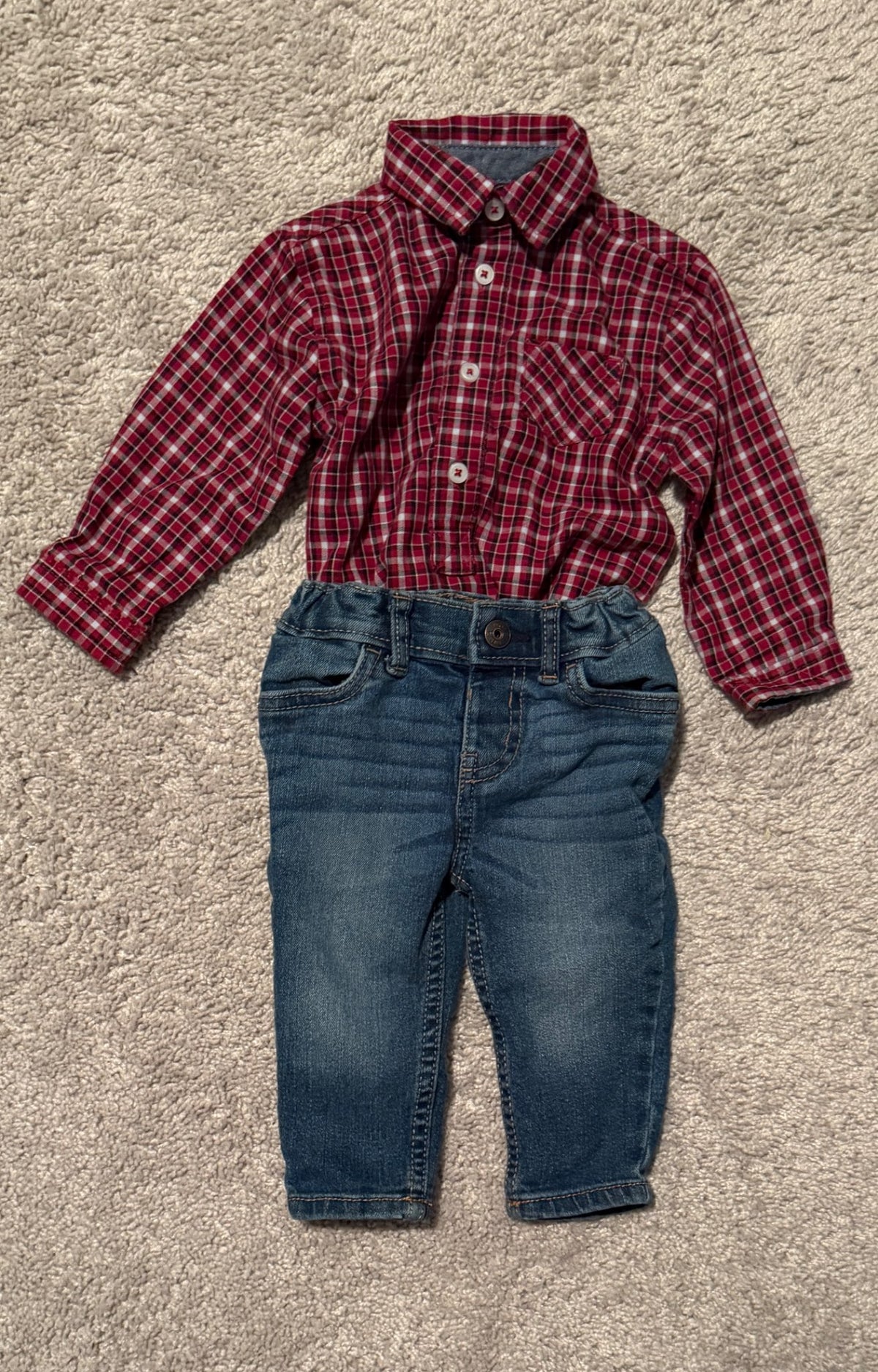 Plaid 6-9 Month Baby Boy Outfit Bundle, Kids 9 Month (6-9M)
