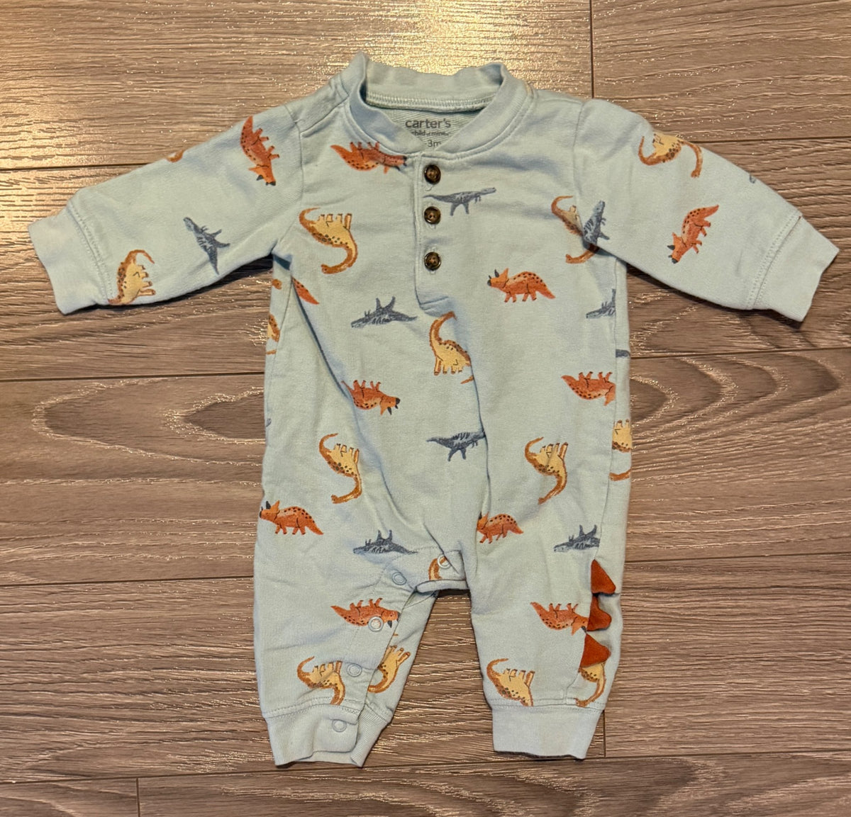 Dinosaur Onesie/Romper Set (0-3 Months), Kids 3 Month (0-3M)